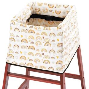 Waterproof Rainbow Patterned Baby High Chair Cover